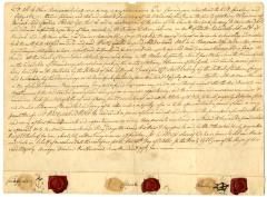 Deed from Mohawk Indians, October 28, 1754 with certificates dated October 25, 1754