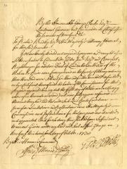 Warrant for a patent to Cadwallader Colden, Jun., and Co., 1738