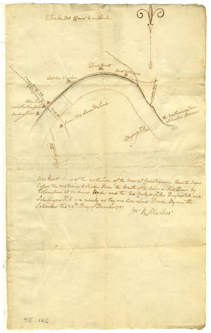 Map showing the location of Fort's ferry crossing on the Mohawk River