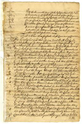 Certificate to Arent Bratt and Philip Livingston for land, and a Warrant for a patent, 1738