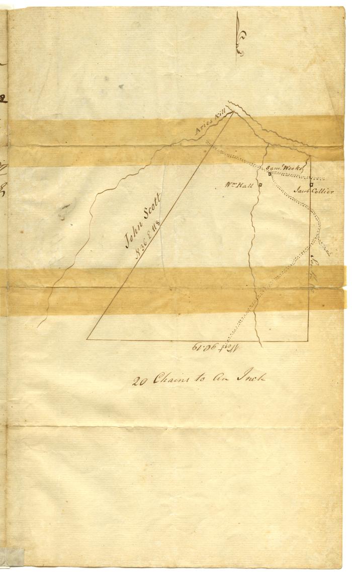  Map of land near Fort Hunter on the Mohawk river 