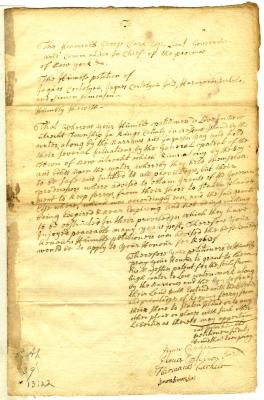 Petition of Jacques Corteljou and others, for land under water, and privilege to keep a ferry at the Narrows