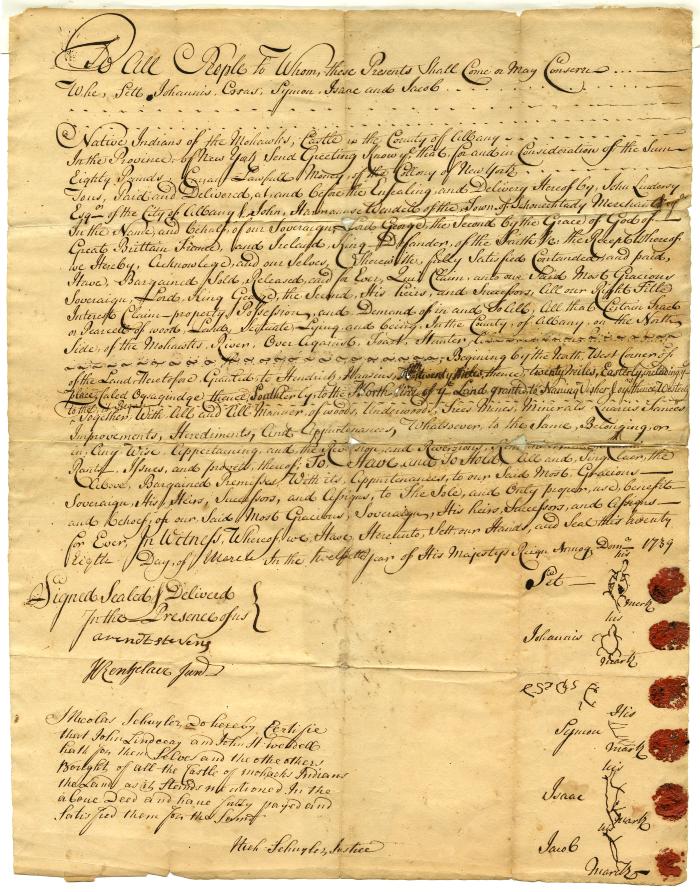 Indian deed to John Lindesay