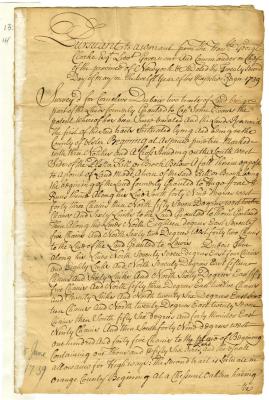 Return of a survey for Cornelius Dubois of two tracts of land