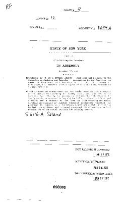 NYS Bill and Veto Jackets: 2012, Chapter 3