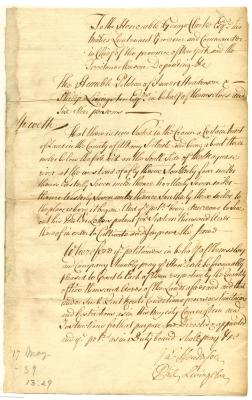 Petition of James Henderson and Phillip Livingston, for a grant to each of them respectively the quantity of 2,000 acres of land