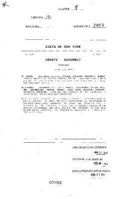 NYS Bill and Veto Jackets: 2012, Chapter 8