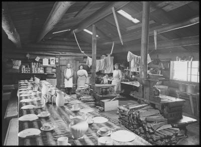 Camp Kitchen and Eating Room, Preparing Supper