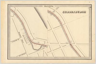 Erie Canal Survey, Salina showing 2 views of Geddesburgh