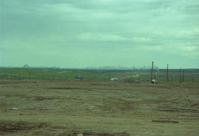 View from hill top at Fresh Kills looking north