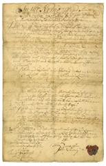 Probated will of John Vannoyt, 1708