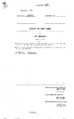 NYS Bill and Veto Jackets: 2012, Chapter 485
