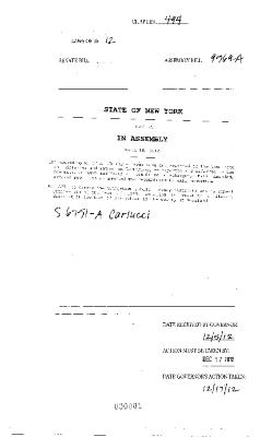 NYS Bill and Veto Jackets: 2012, Chapter 494