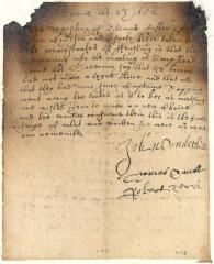 Deposition of Thomas Foster concerning actions at Flushing