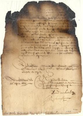 Letter from the directors in Amsterdam to Petrus Stuyvesant