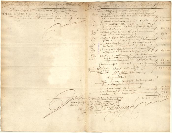 Account concerning the ship Abrahams Offerhande at Barbados