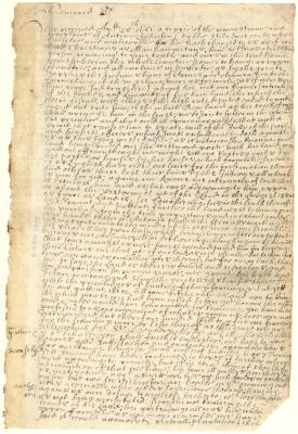 Letter from John Tilton, clerk of the town of Gravesend, to Petrus Stuyvesant