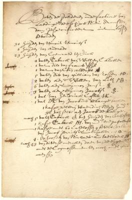 List of unreported goods found in the ship Nieuw Amsterdam