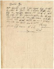 Letter from Thomas Newman to Petrus Stuyvesant