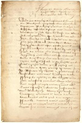 Petition concerning the estate of Cornelis van Werckhoven