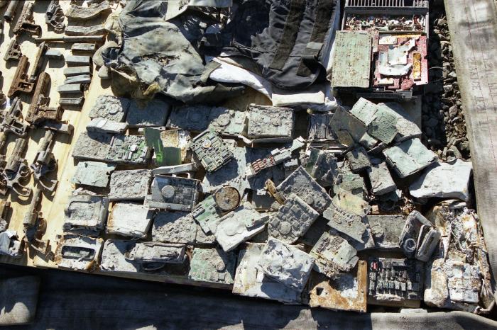 Sorting area for WTC building 6 material