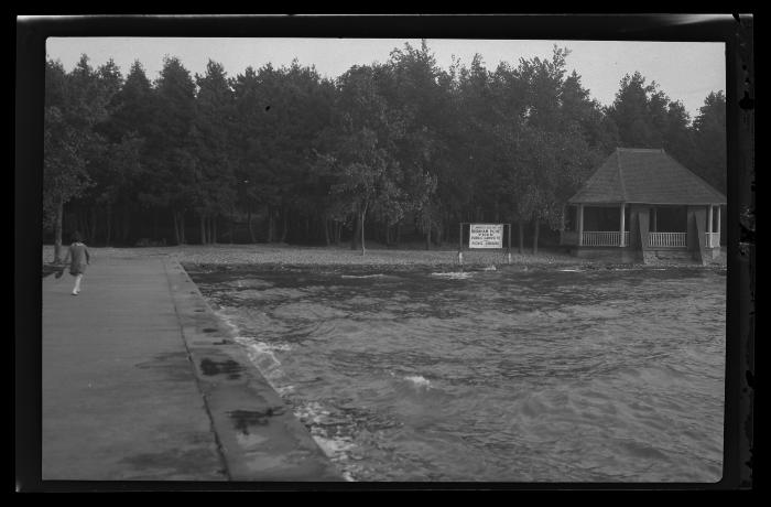 Sign, "St. Lawrence reservation, Burnham Point"