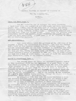 Special features in the conduct of business of The William Hengerer Co., Buffalo