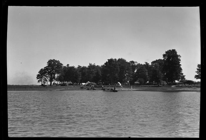 Public campsite along the St. Lawrence River