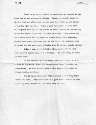 Report on employee hours and wages at McCurdy, Robinson & Co.