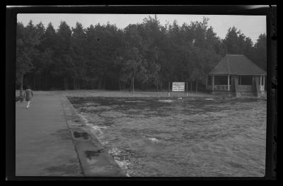 Sign, "St. Lawrence reservation, Burnham Point"