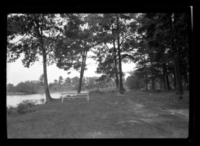 Picnic table at Eel Weir State Park on the Oswegatchie River in St. Lawrence County