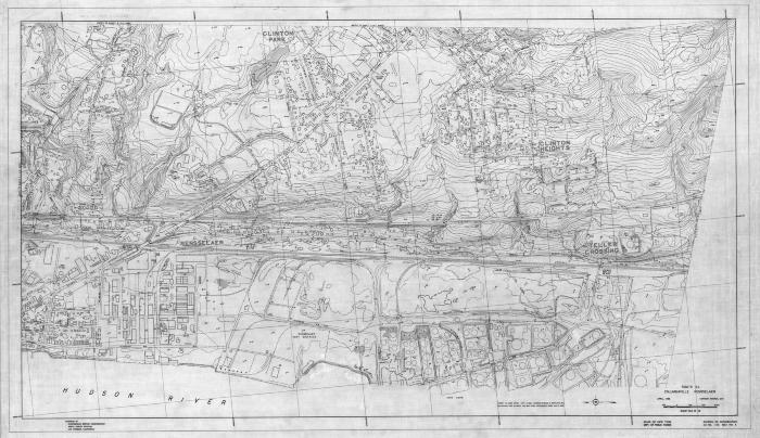 Highway corridor map for Route 9J, Columbiaville, Rensselaer County 
