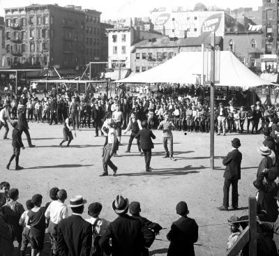 New York City. Outdoor Gymnasium on Hester and Essex Streets.