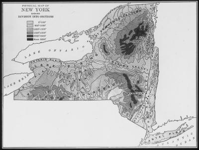 Physical Map of New York State