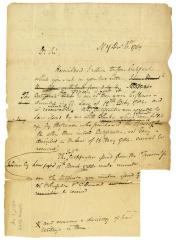 Letter from Walter Wimple, 1789