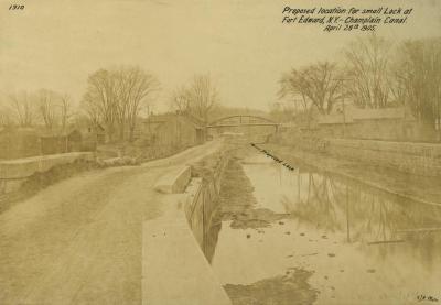 Proposed location for small lock at Fort Edward, New York