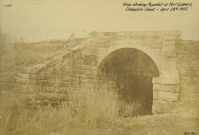 View showing Aqueduct at Fort Edward, Champlian Canal