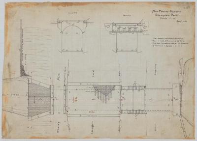 Plan for Fort Edward aqueduct, Champlain canal