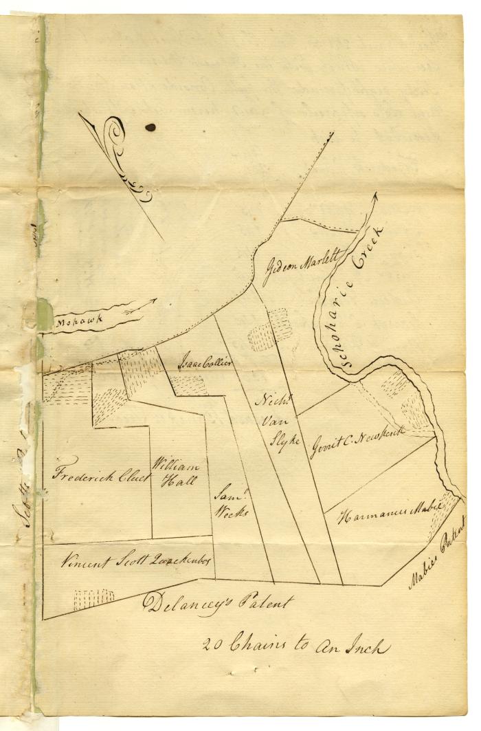 Map of land in Glen, Montgomery county, 1789