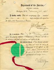 Copy of discharge certificate from Mexican War for Alexander Roberts