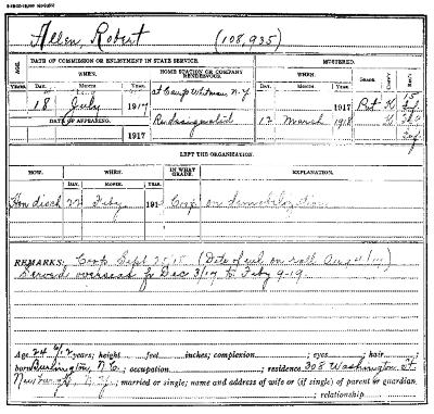 National Guard Muster Roll Abstracts for World War I, Volume 38, Section A: Robert Allen-George Anderson