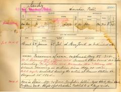 Civil War muster roll abstract for Pedro Sanchez of the 39th Infantry
