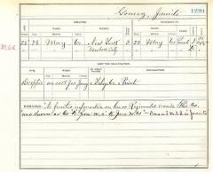 Civil Roll muster roll abstract for Jacinto Gomez of the 39th Infantry
