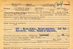 World War I military service abstract for Edward Gonzalez