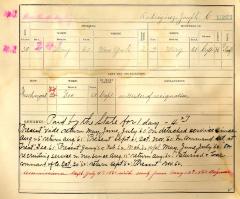 Civil War muster roll abstract for Joseph C. Rodriguez of the 9th Infantry
