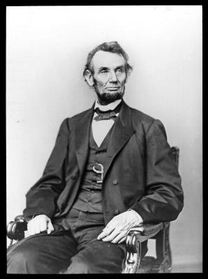 Abraham Lincoln sitting