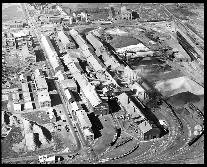 New York. Niagara Falls. Aerial View of Union Carbide Plant 