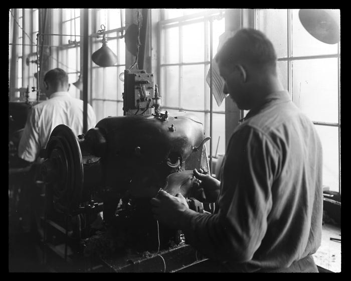 Stitching sole. Endicott Johnson Co., Binghamton, N.Y.