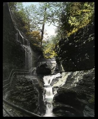 Triple Cascade and Rainbow Fall. Watkins Glen, N. Y.