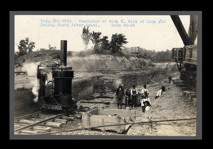 Erie Canal: dam and reservoir at Delta on Mohawk River